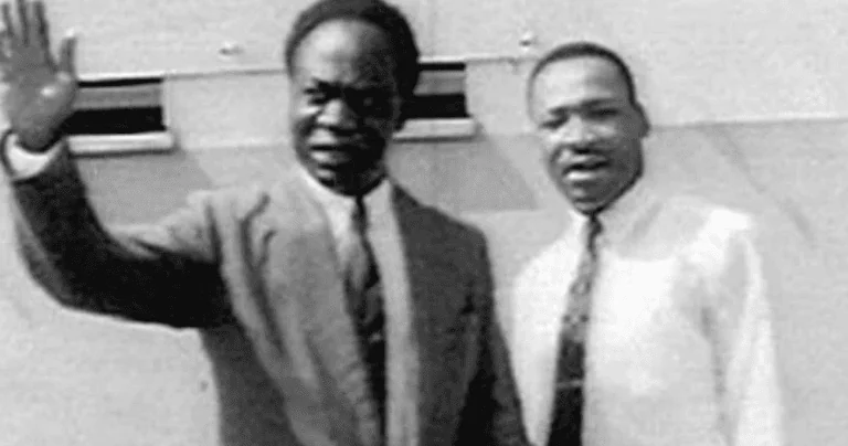 Ghanaian Prime Minister, Kwame Nkrumah and Martin Luther King Jr., 1957.